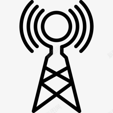 无线天线广播网络图标图标