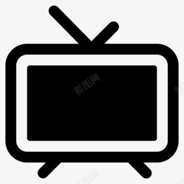 电视频道复古电视图标图标
