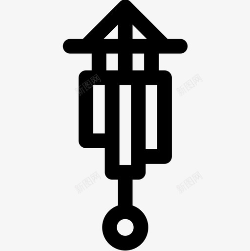 风铃中国29直线型图标svg_新图网 https://ixintu.com 中国 直线 线型 风铃