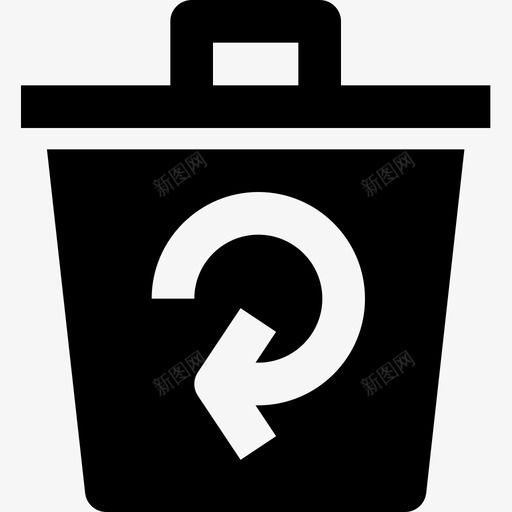 垃圾桶回收3填充图标svg_新图网 https://ixintu.com 回收 垃圾桶 填充