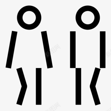 紧急卫生间浴室标牌图标图标