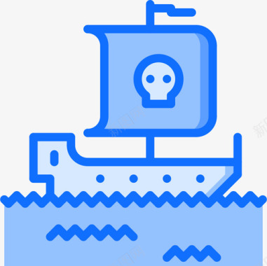 船海盗44蓝色图标图标
