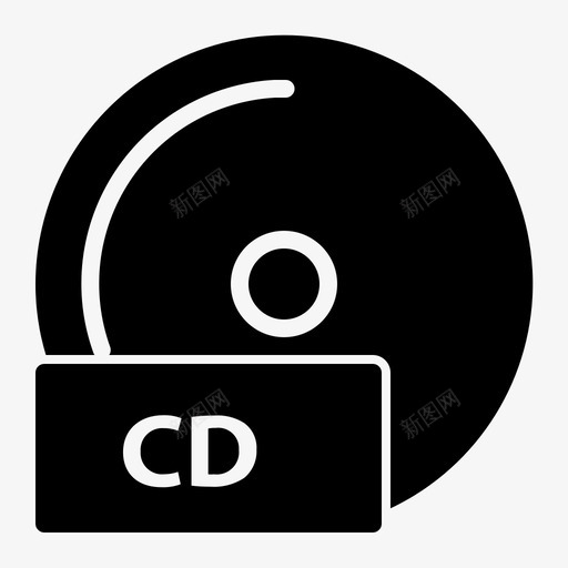 光盘音频cd图标svg_新图网 https://ixintu.com cd 光盘 电影 音乐多媒体 音频