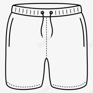 男式游泳短裤夏季游泳短裤图标图标