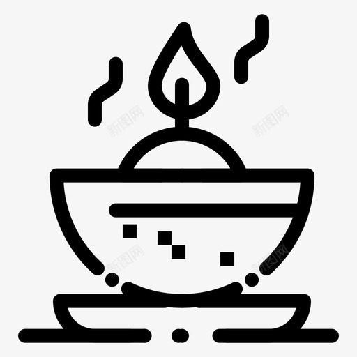 碗蜡烛水疗和放松图标svg_新图网 https://ixintu.com 水疗和放松 碗 蜡烛
