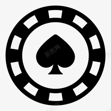 赌场筹码黑桃赌场筹码赌博图标图标