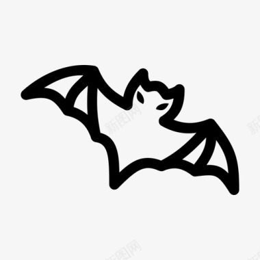 蝙蝠动物恐惧图标图标