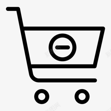 购物车购物篮减号图标图标