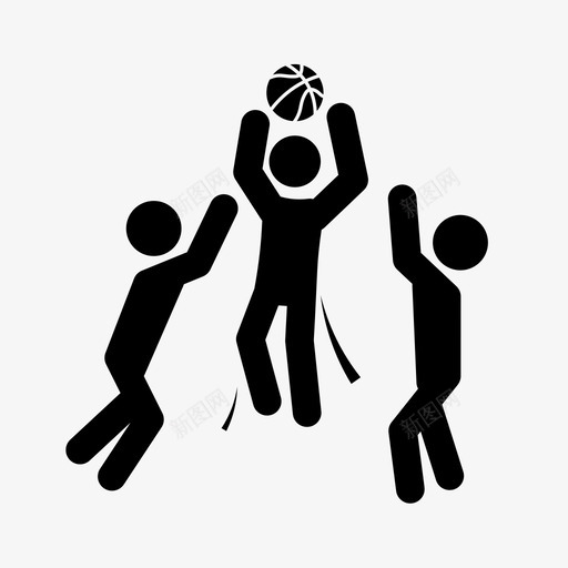 篮板球篮球图标svg_新图网 https://ixintu.com 球 篮板 篮球 聊天 跳跃