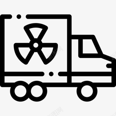 卡车核能13线性图标图标