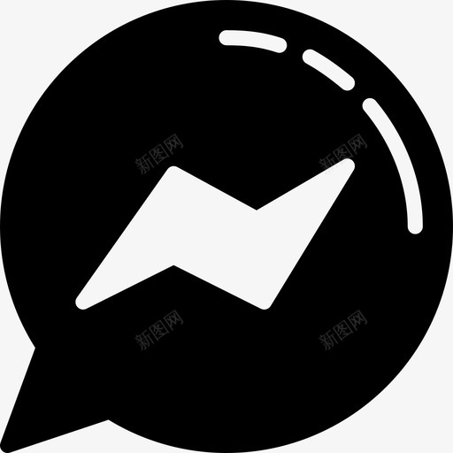 Messenger社交媒体113实心图标svg_新图网 https://ixintu.com Messenger 媒体 实心 社交