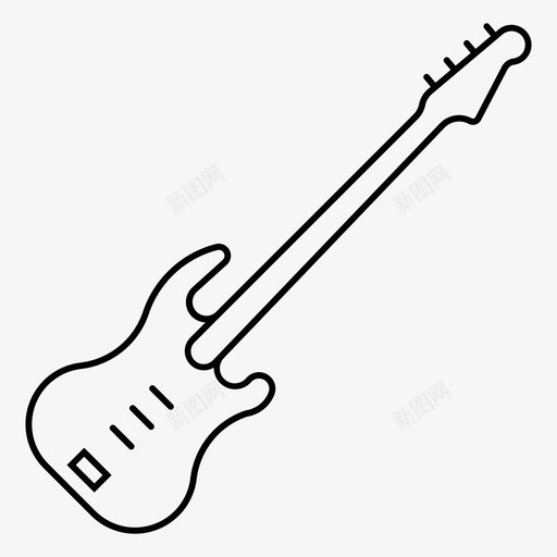 低音吉他乐器音乐图标svg_新图网 https://ixintu.com 乐器 低音吉他 音乐
