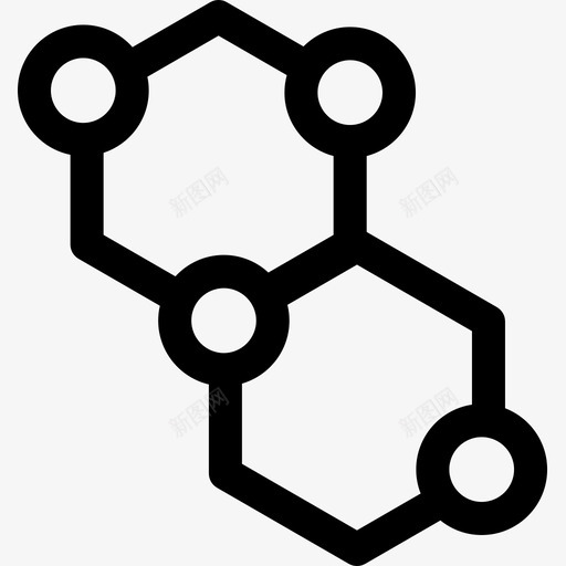 分子结构生物工程11线性图标svg_新图网 https://ixintu.com 分子结构 生物工程 线性