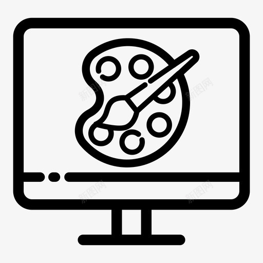 数码艺术艺术家电脑图标svg_新图网 https://ixintu.com 展示 数码绘画 数码艺术 电脑 电脑作品 绘画 艺术家