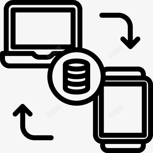 同步数据科学2线性图标svg_新图网 https://ixintu.com 同步 数据科学2 线性