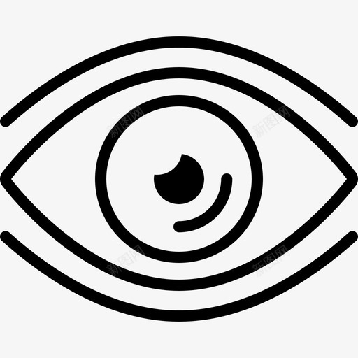 眼睛眼球视力图标svg_新图网 https://ixintu.com 光学 眼球 眼睛 窥视 视力