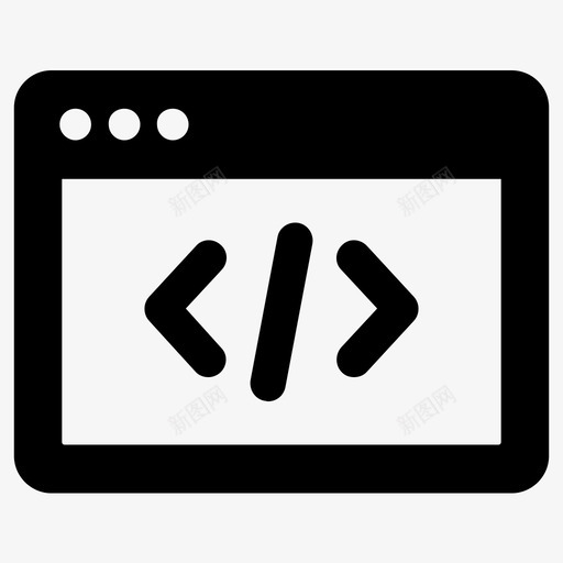 脚本浏览器代码图标svg_新图网 https://ixintu.com html 代码 开发 浏览器 脚本