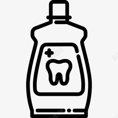 漱口水清洁牙科图标图标
