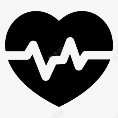 心率心肺心电图图标图标