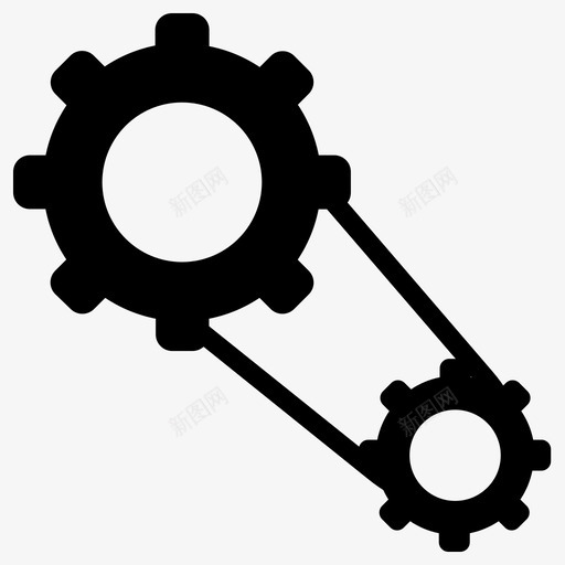 链设置链齿轮图标svg_新图网 https://ixintu.com 天和 字形 聊天 设置 齿轮