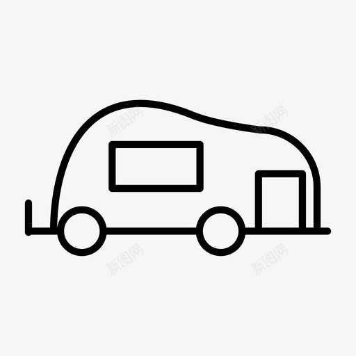 面包车送货运输图标svg_新图网 https://ixintu.com 卡车 大纲 有趣 节日 车辆 运输 送货 面包车