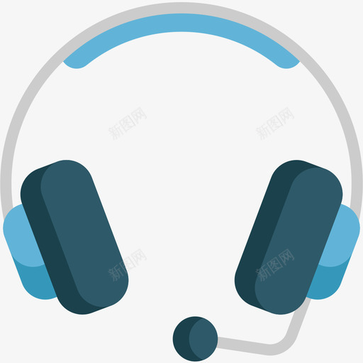 耳机共用11个扁平图标svg_新图网 https://ixintu.com 11个 共用 扁平 耳机