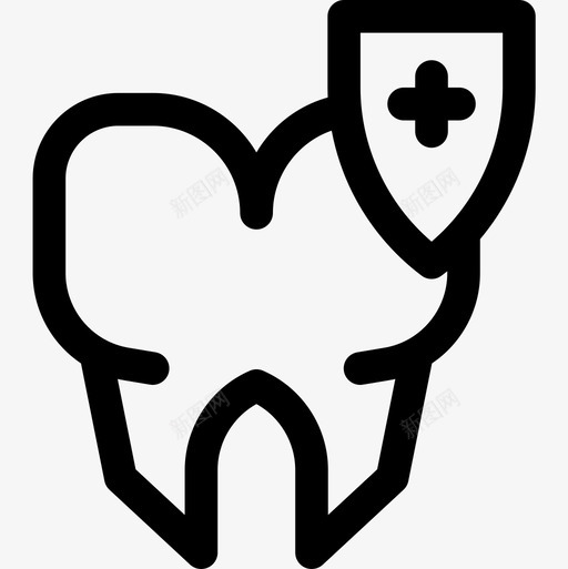 牙齿牙医34线形图标svg_新图网 https://ixintu.com 牙医34 牙齿 线形