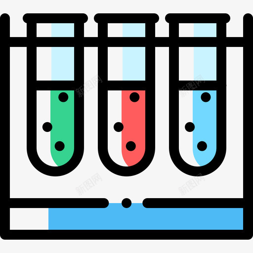 试管生物学10颜色省略图标svg_新图网 https://ixintu.com 生物学 省略 试管 颜色