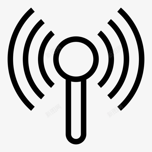 无线广播互联网图标svg_新图网 https://ixintu.com wifi 互联网 传输 信号 广播 无线 概述 用户界面