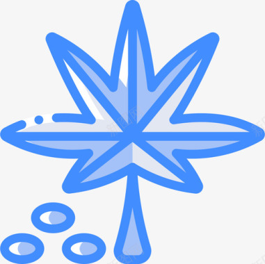 大麻植物学4蓝色图标图标