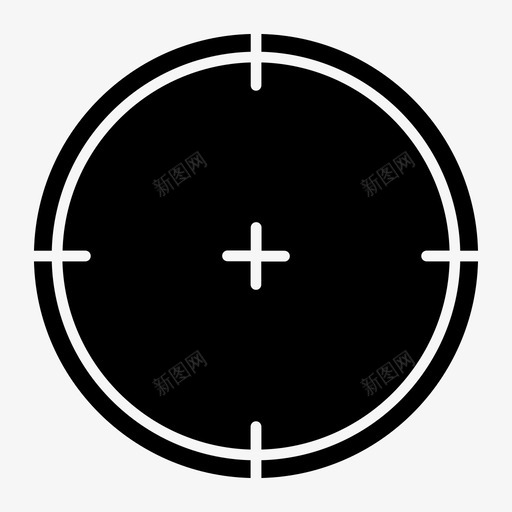 聚焦瞄准十字准星图标svg_新图网 https://ixintu.com 准星 十字 射击 瞄准 聚焦 锦标赛