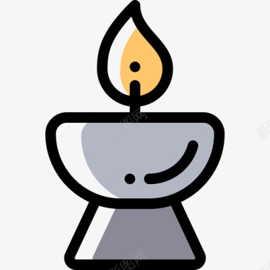 蜡烛精神的14颜色的省略图标图标