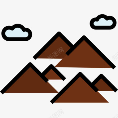 山冒险38线性颜色图标图标