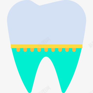 牙冠牙科14扁平图标图标