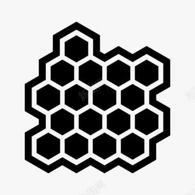 蜂蜜蜜蜂梳子图标图标