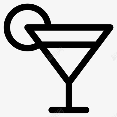 鸡尾酒95岁生日直系图标图标