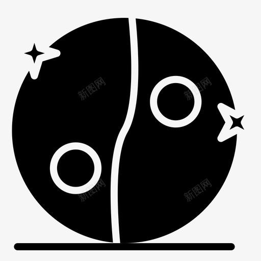化妆品面部美容化妆图标svg_新图网 https://ixintu.com 化妆 化妆品 固体 美容 阴阳 面部