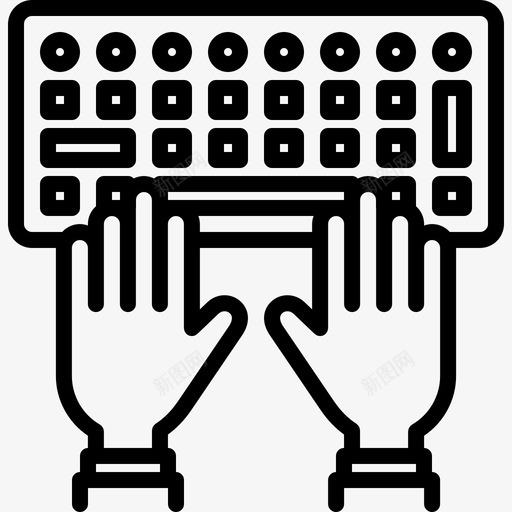 键盘代码开发人员图标svg_新图网 https://ixintu.com 人员 代码 开发 键盘