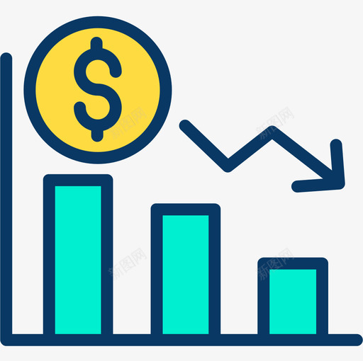 损失经济39线性颜色图标svg_新图网 https://ixintu.com 损失 线性颜色 经济39