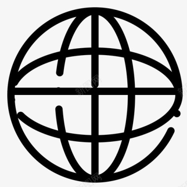 全球互联网全球物流图标图标