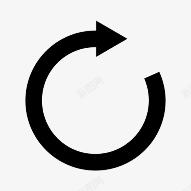 循环箭头圆圈图标图标