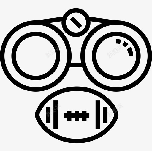 双筒望远镜美式橄榄球7直线式图标svg_新图网 https://ixintu.com 双筒 望远镜 橄榄球 直线式 美式