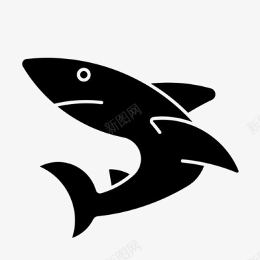 鲨鱼动物食物图标图标