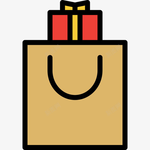 购物袋礼品21线性颜色图标svg_新图网 https://ixintu.com 礼品 线性 购物袋 颜色