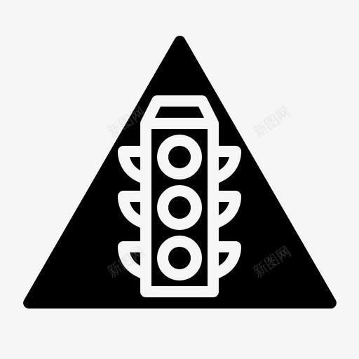 红绿灯道路标志图标svg_新图网 https://ixintu.com 信号 标志 红绿灯 道路 道路三脚架