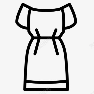 连衣裙时尚2直线型图标图标