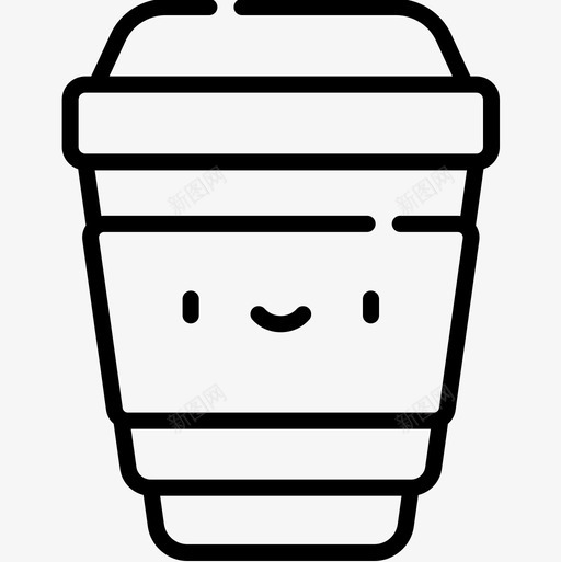 咖啡杯幸福10线性图标svg_新图网 https://ixintu.com 咖啡杯 幸福 线性