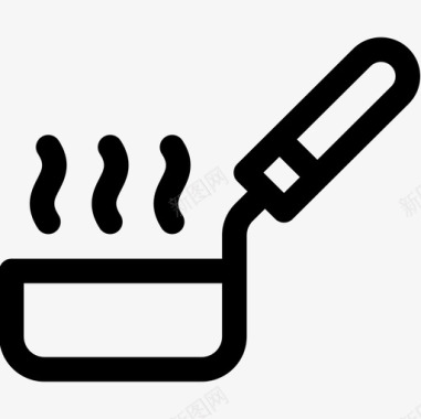 煎锅烤肉34直形图标图标