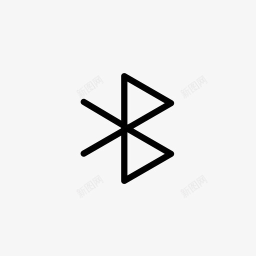 Bluetooth-线svg_新图网 https://ixintu.com Bluetooth-线