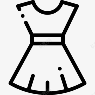 连衣裙缝纫52直线型图标图标